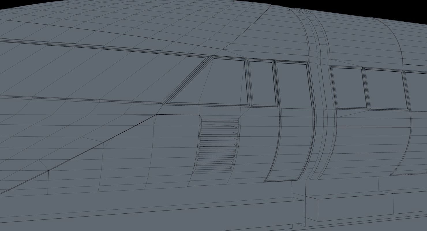 Monorail train  3D model_12