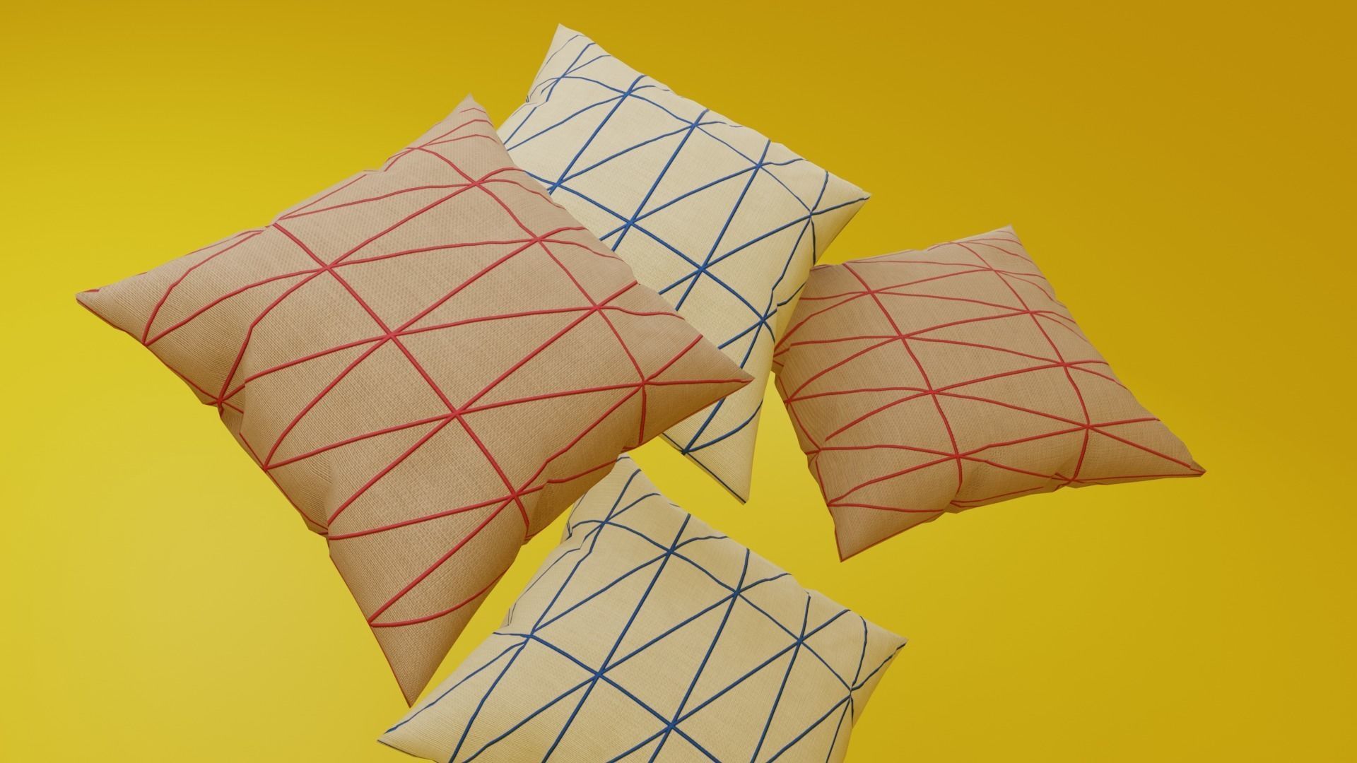 Pillows set of 3D model_8