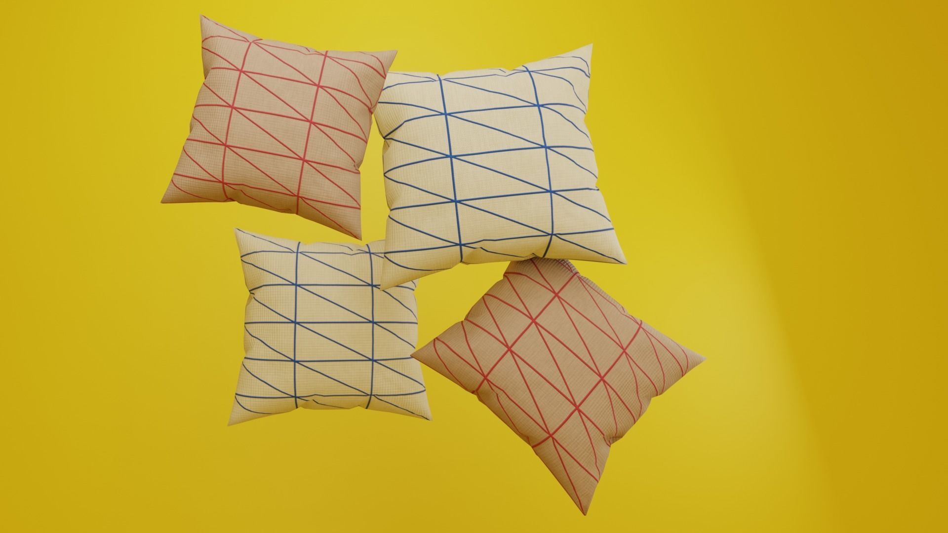 Pillows set of 3D model_9