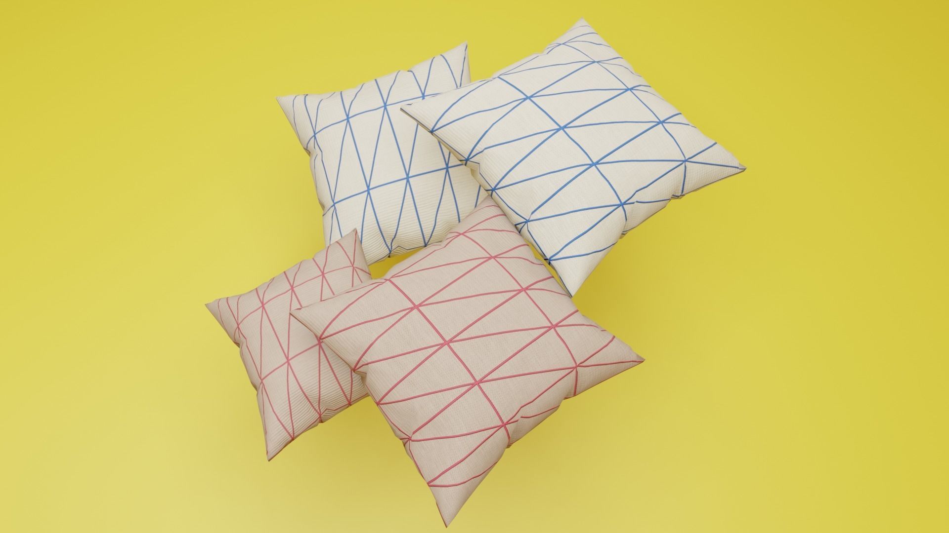 Pillows set of 3D model_3