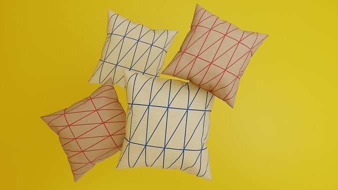 Pillows set of 3D model