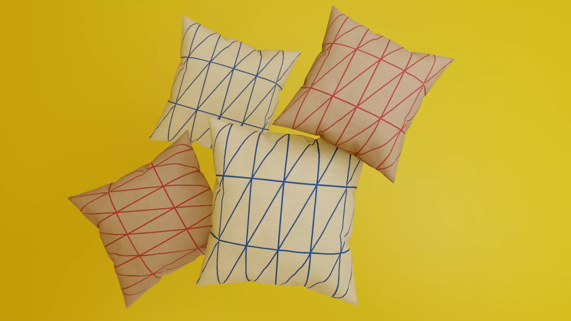 Pillows set of 3D model_0