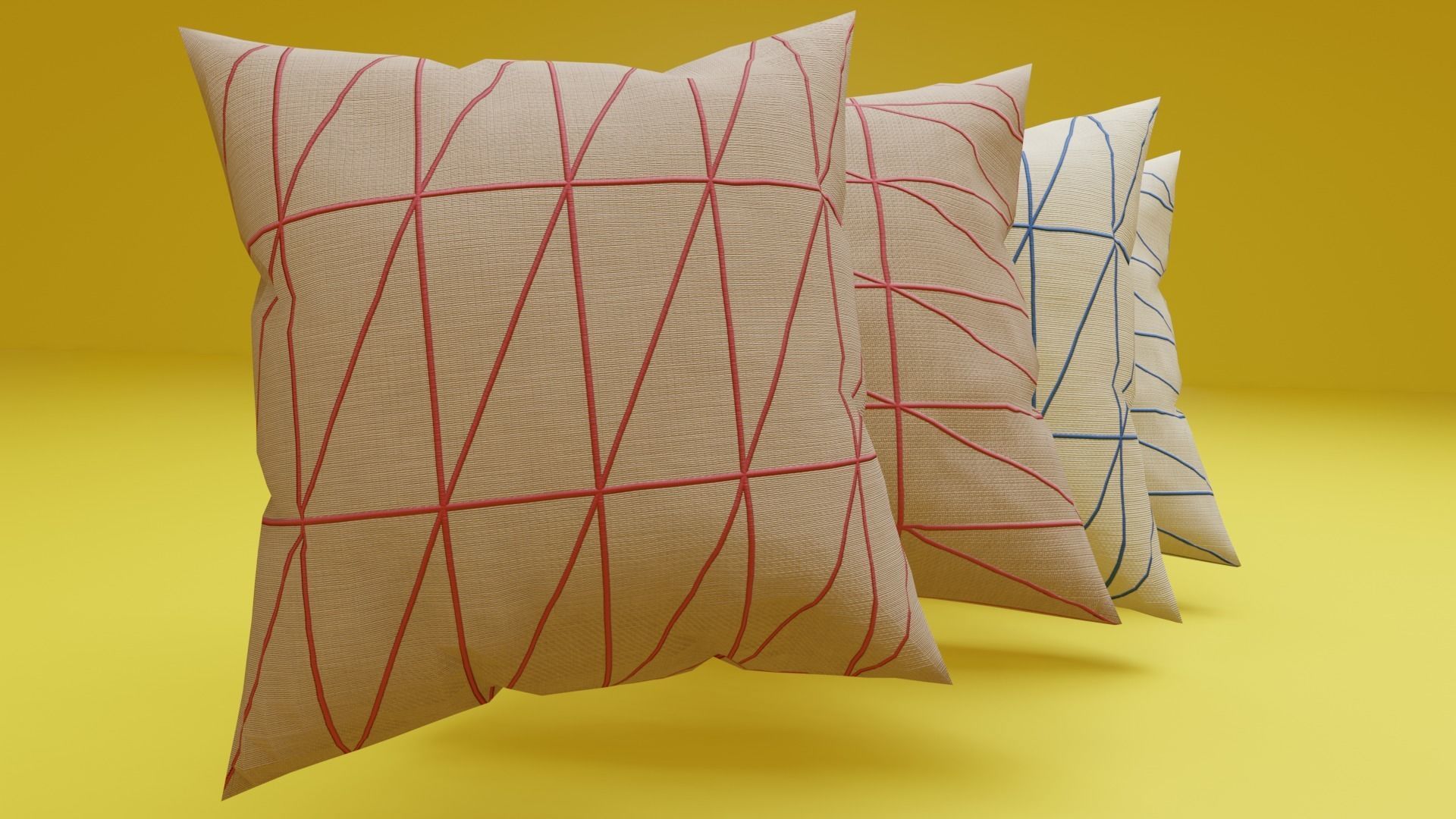 Pillows set of 3D model_5
