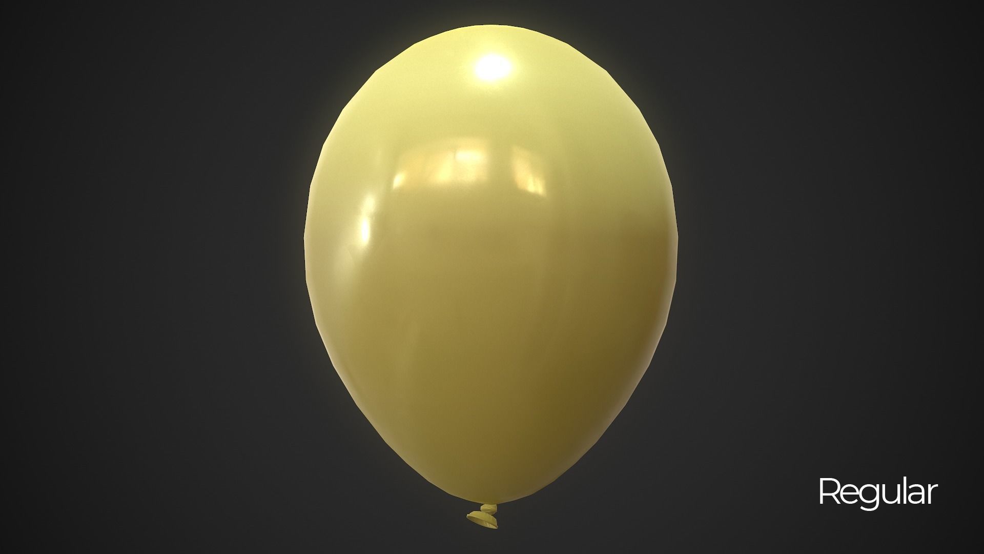 Balloons orange balloon 3D model_11