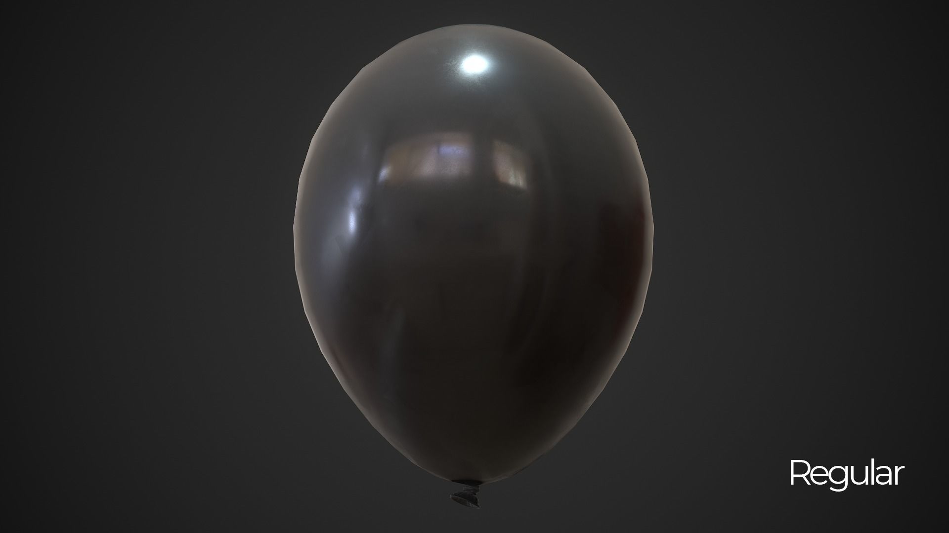 Balloons orange balloon 3D model_3