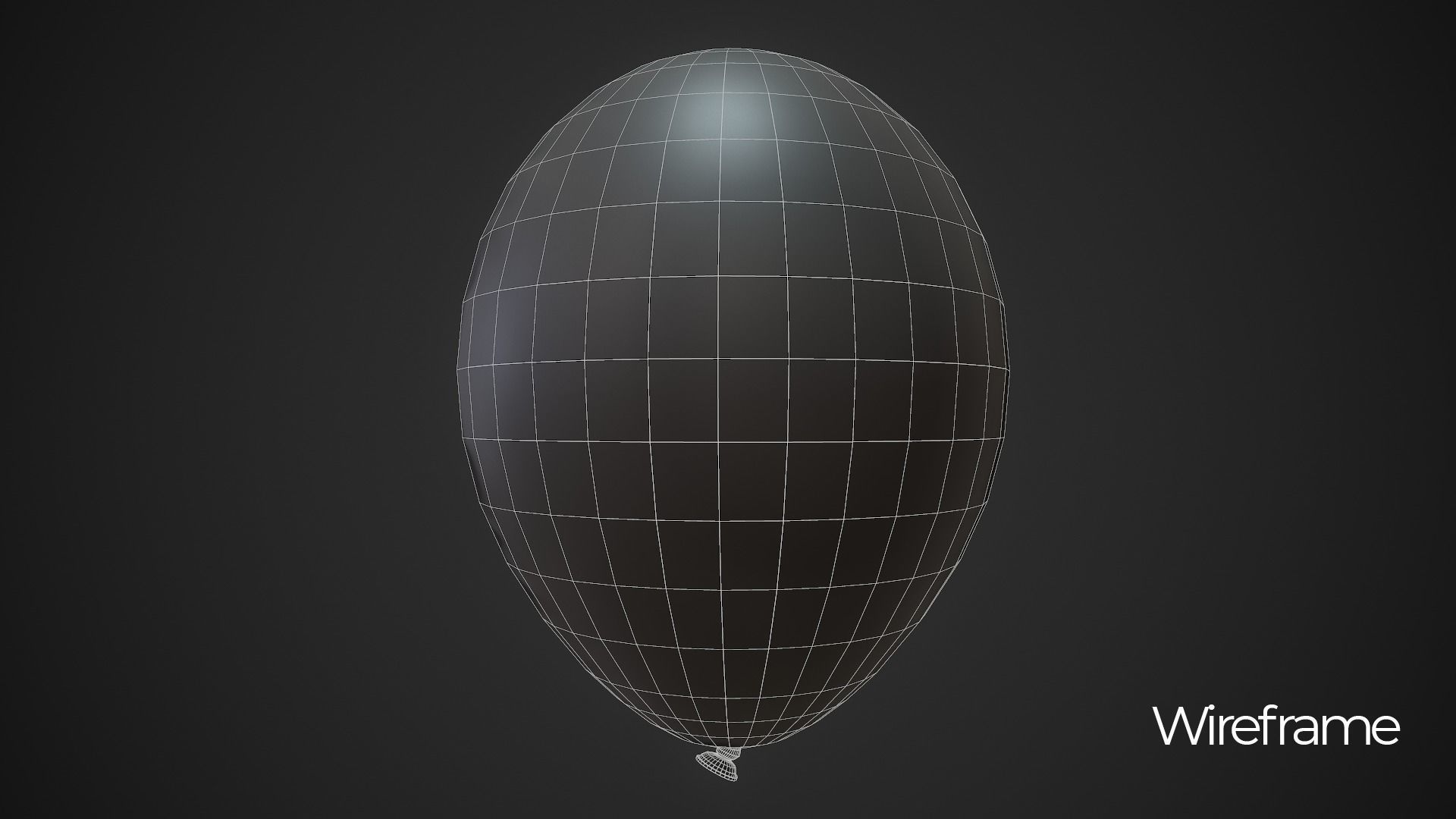 Balloons orange balloon 3D model_21