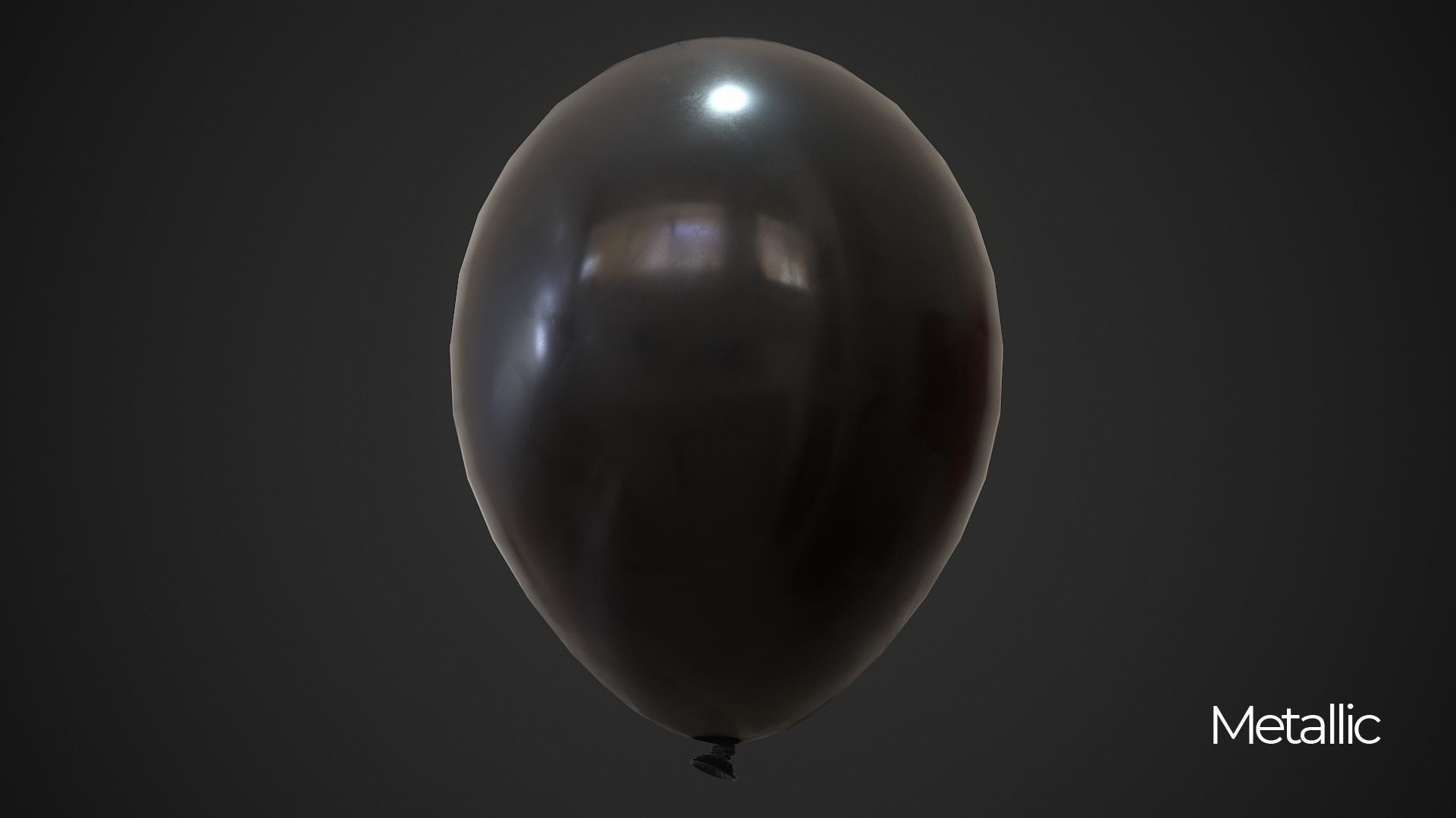 Balloons orange balloon 3D model_10