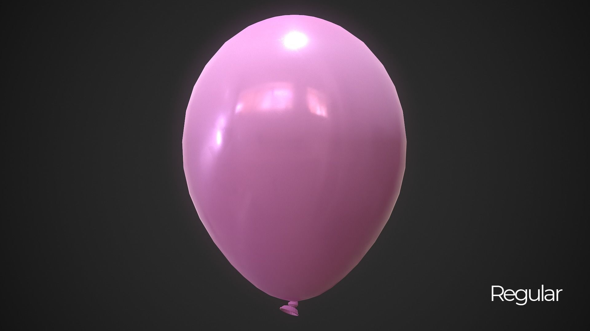 Balloons orange balloon 3D model_7