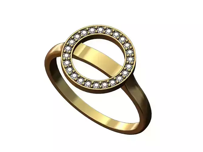 Diamond halo ornament ring 