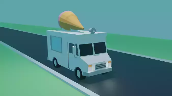 Ice Cream Truck lowpoly