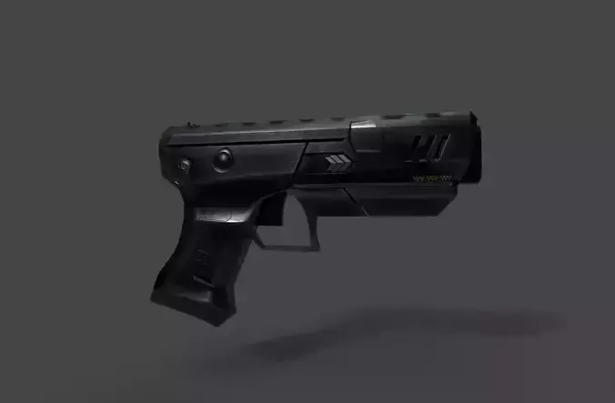 Free Futuristic Pistol Free low-poly 3D model