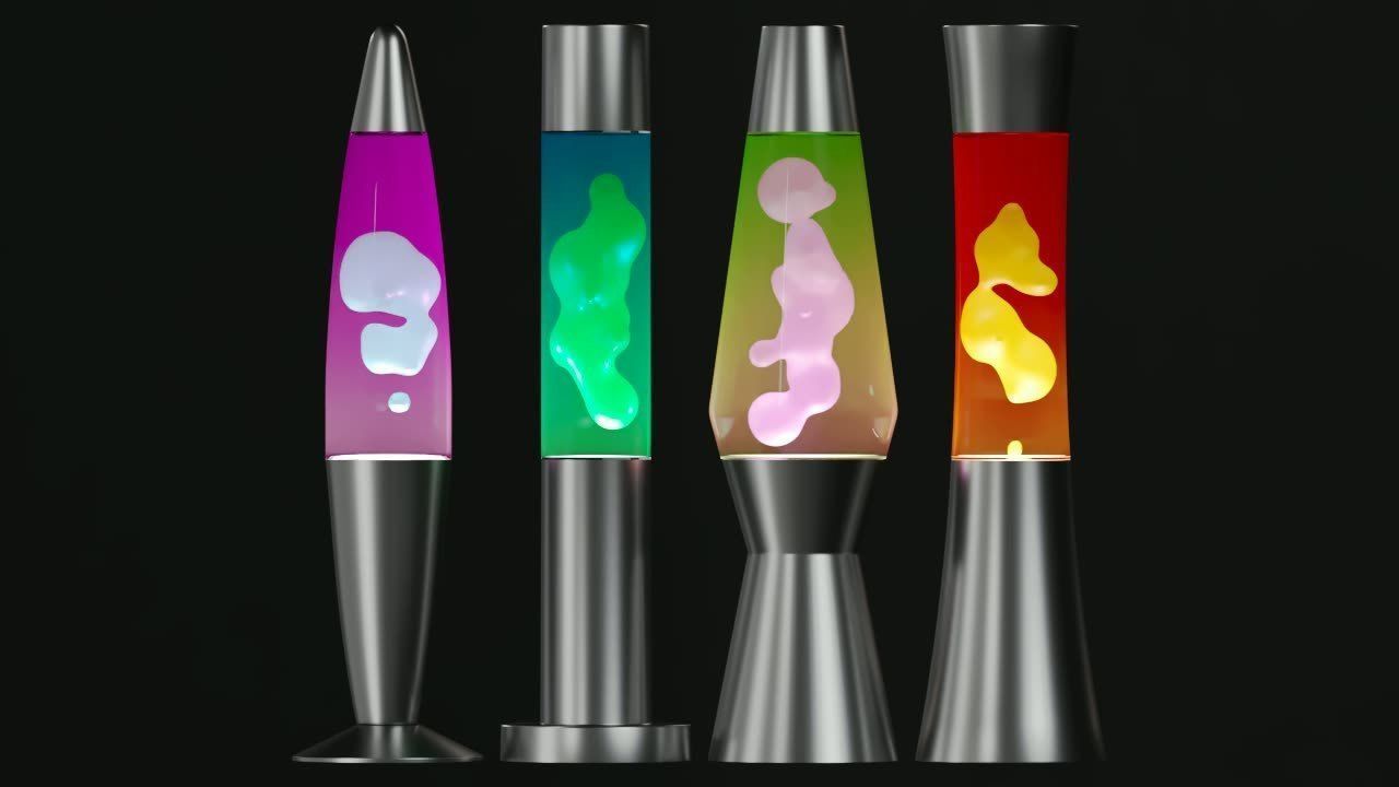 Lava Lamps Set  3D model_2
