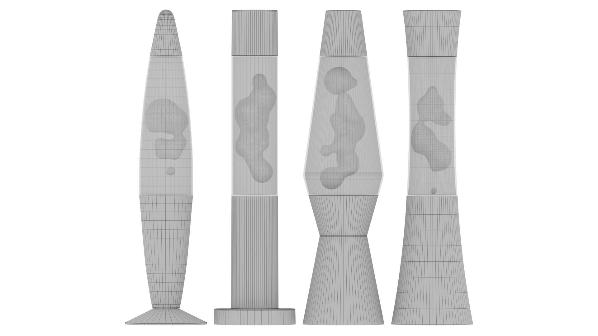 Lava Lamps Set  3D model_4