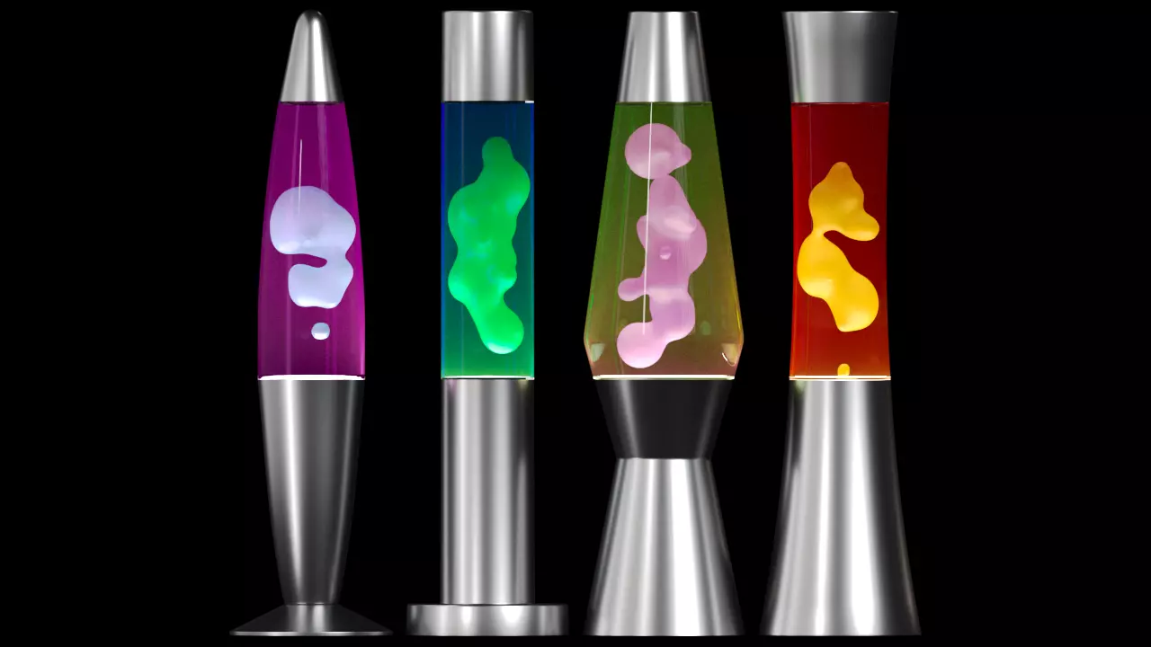 Lava Lamps Set  3D model_0