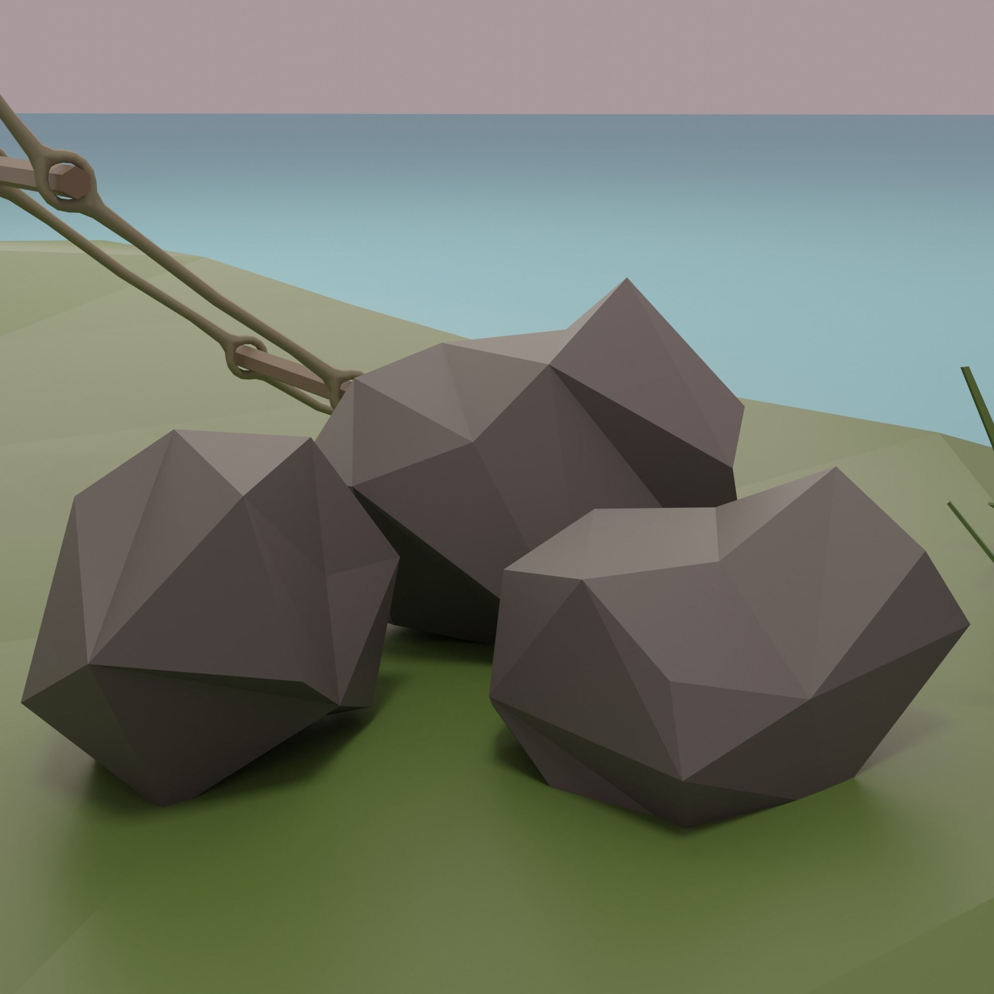Tree house Low-poly 3D model_13