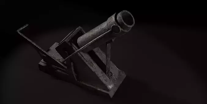 Garland trench mortar Low-poly 3D model