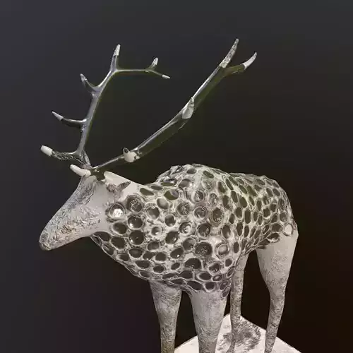 Ceramic Deer Figure