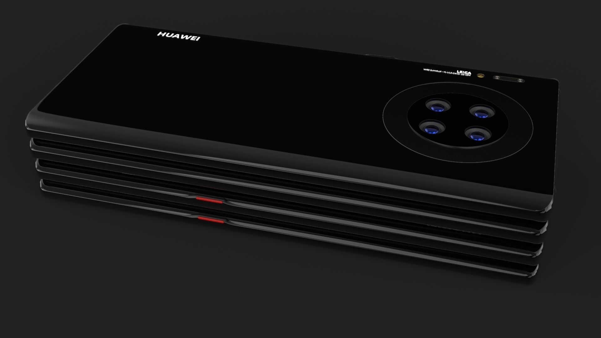 Huawei Mate 30 ELEMENT 3D Low-poly 3D model_6