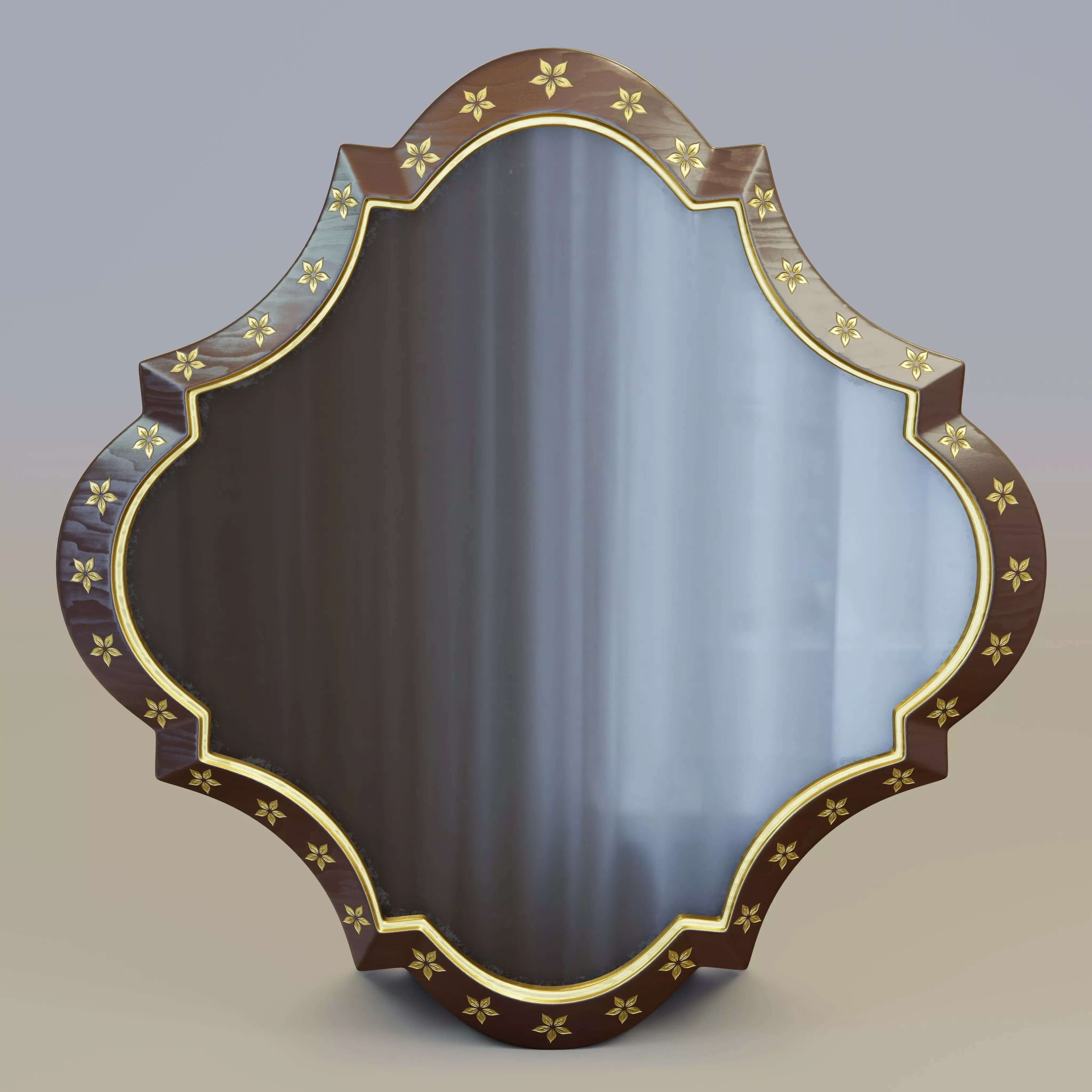 Decorative accent mirror 3D model_0