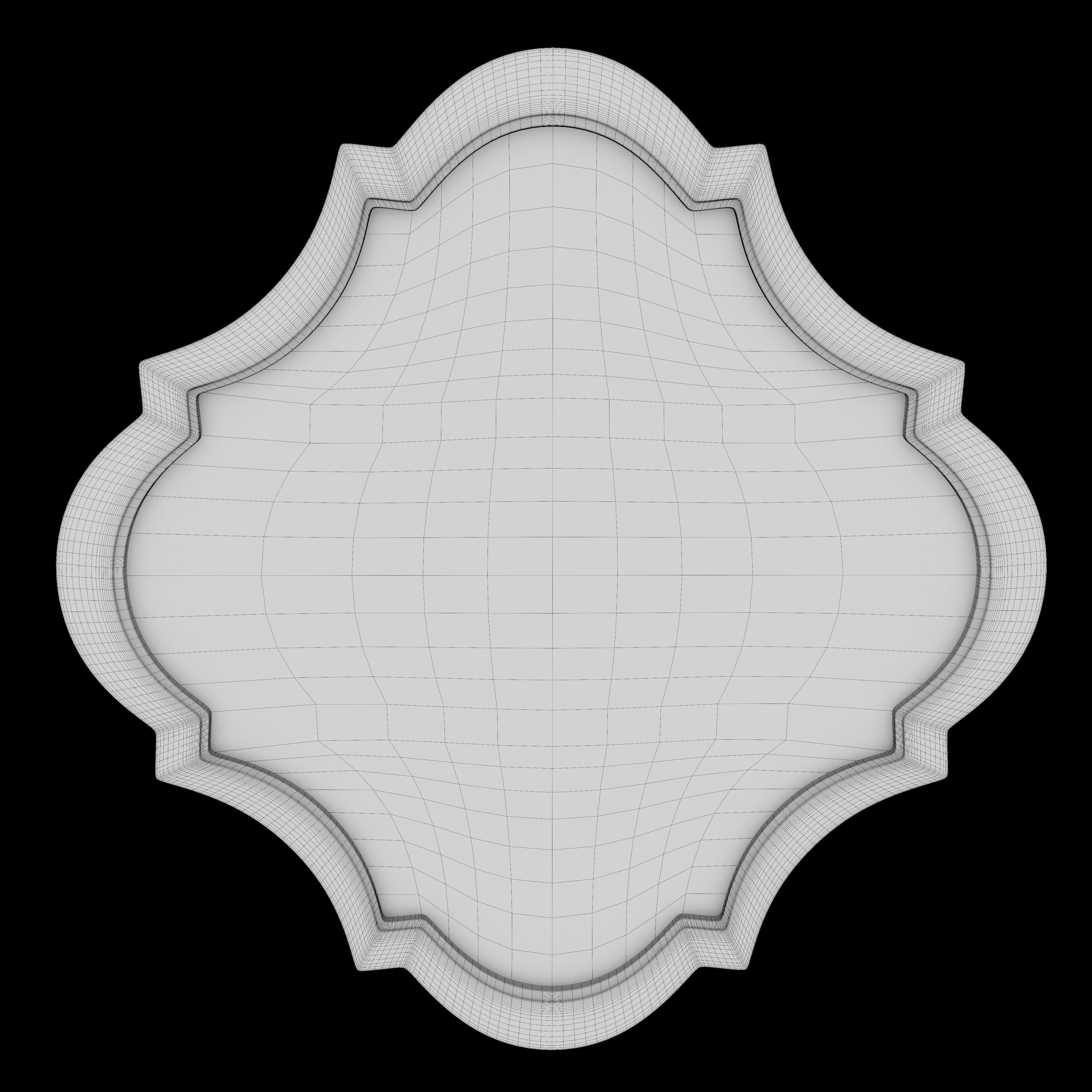 Decorative accent mirror 3D model_5