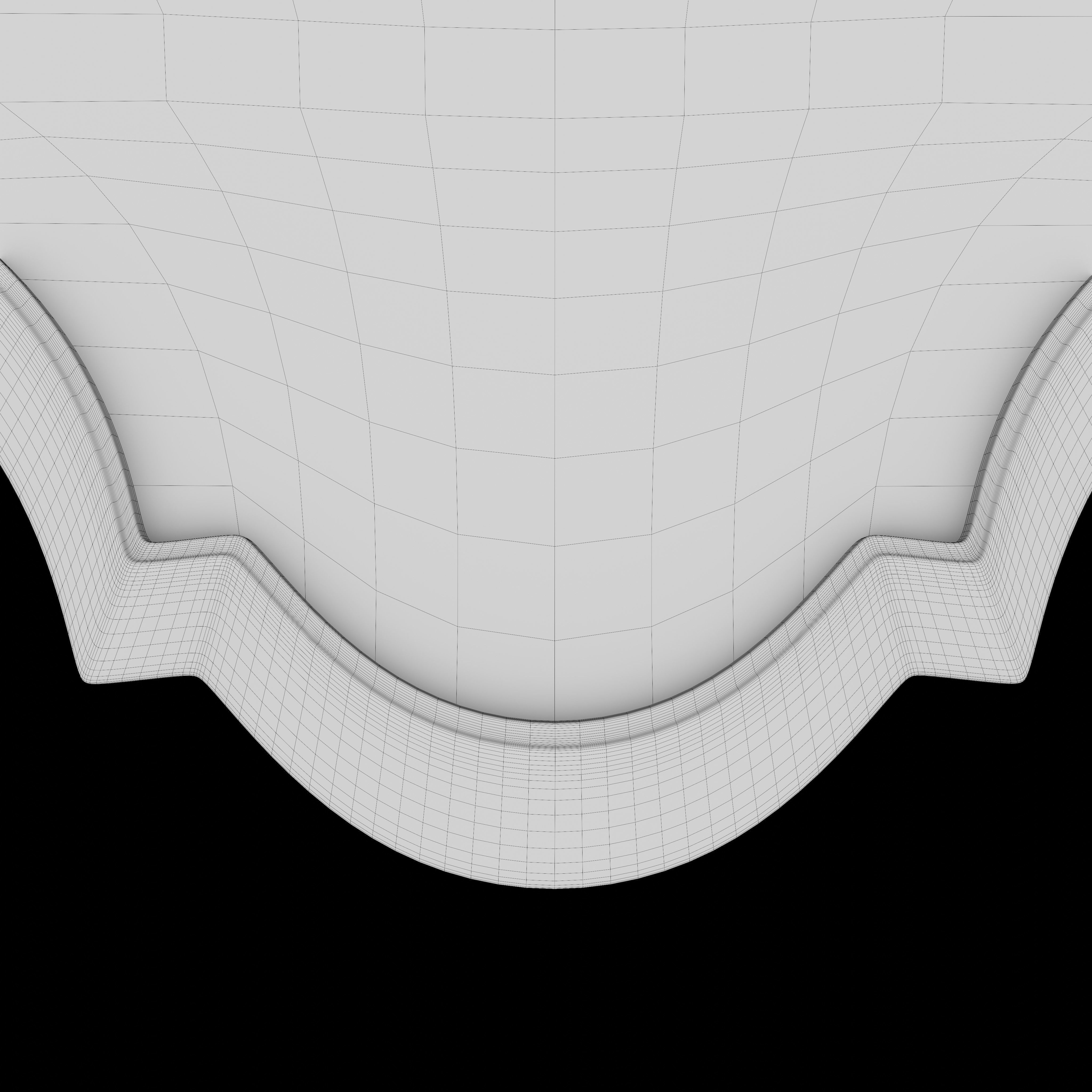 Decorative accent mirror 3D model_8