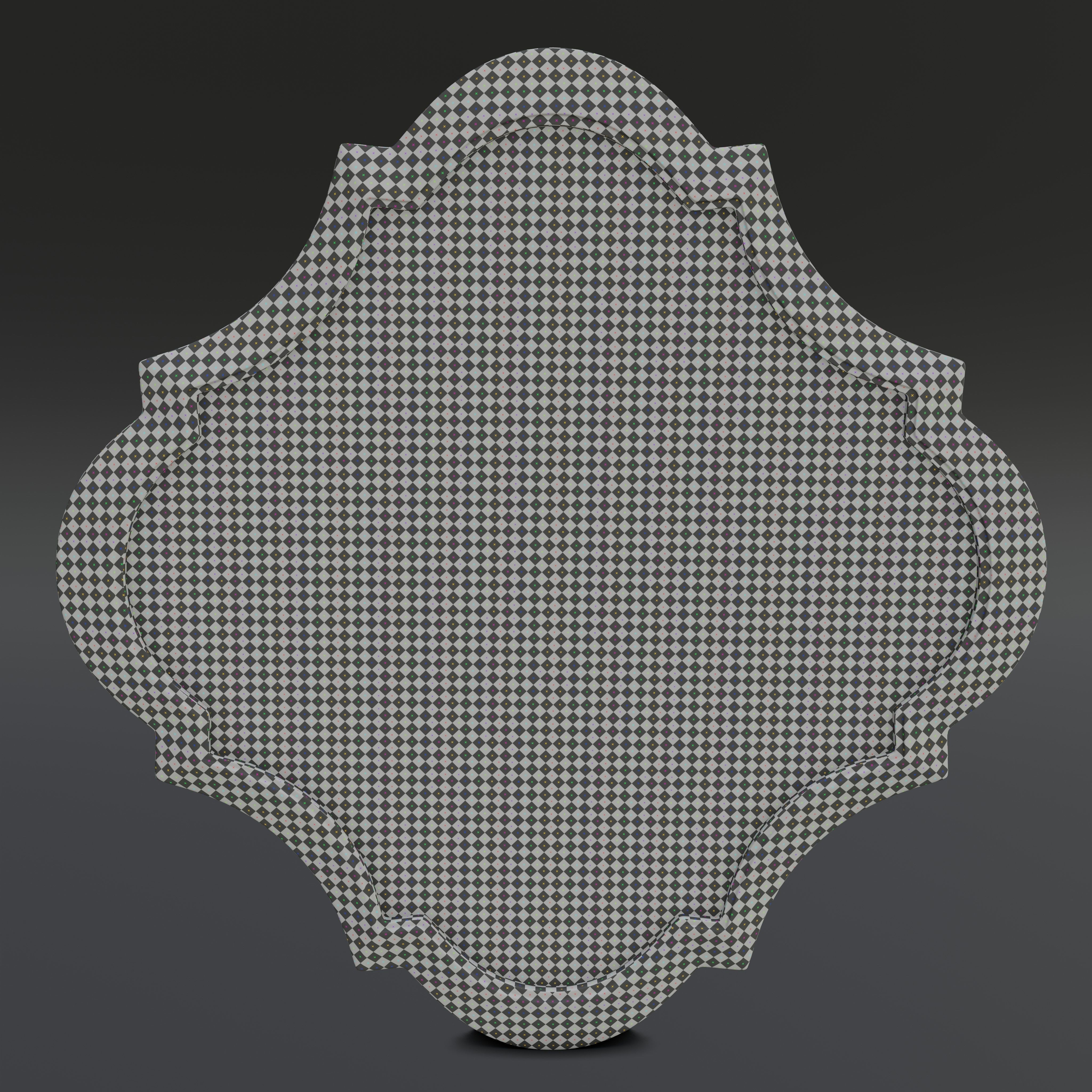 Decorative accent mirror 3D model_9