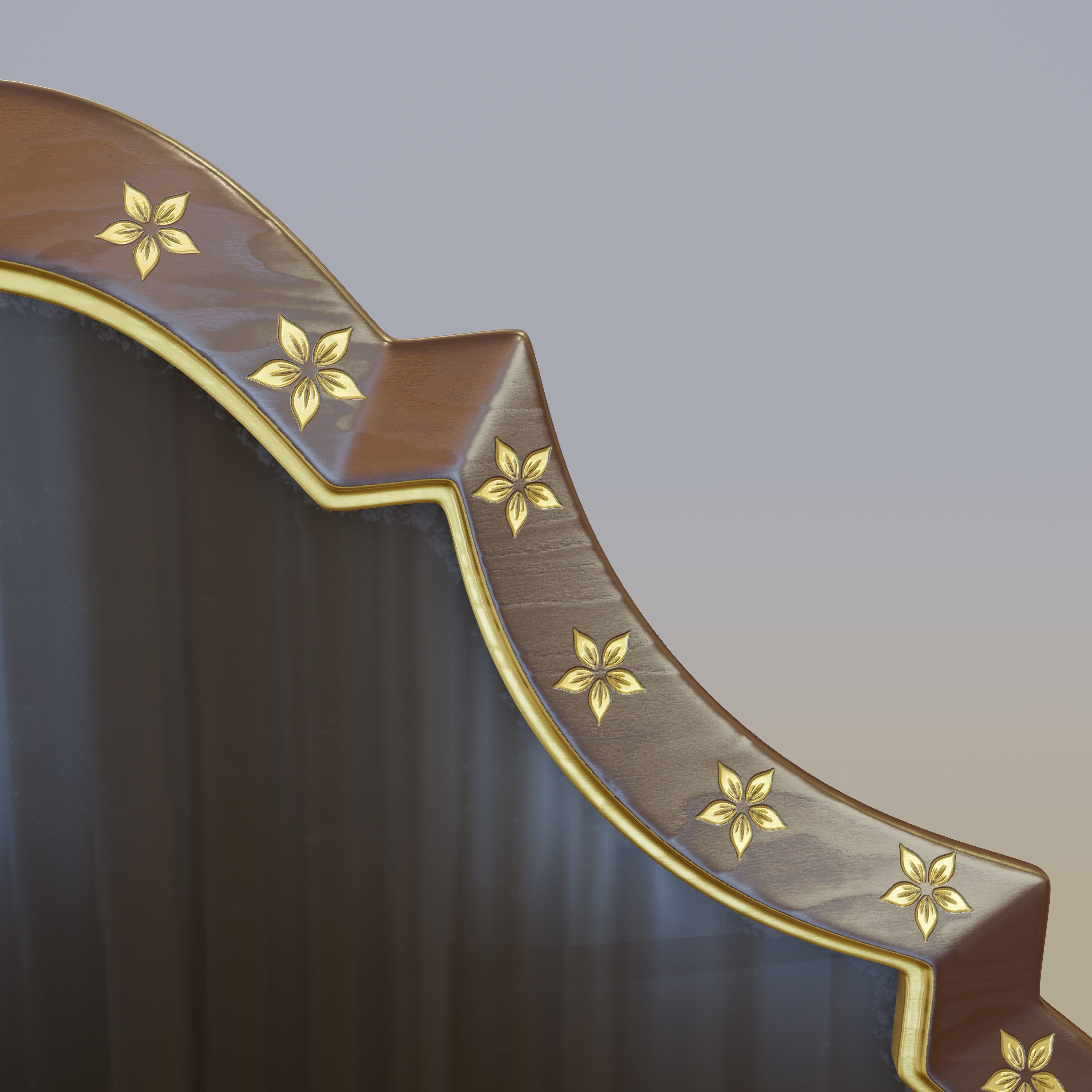 Decorative accent mirror 3D model_3