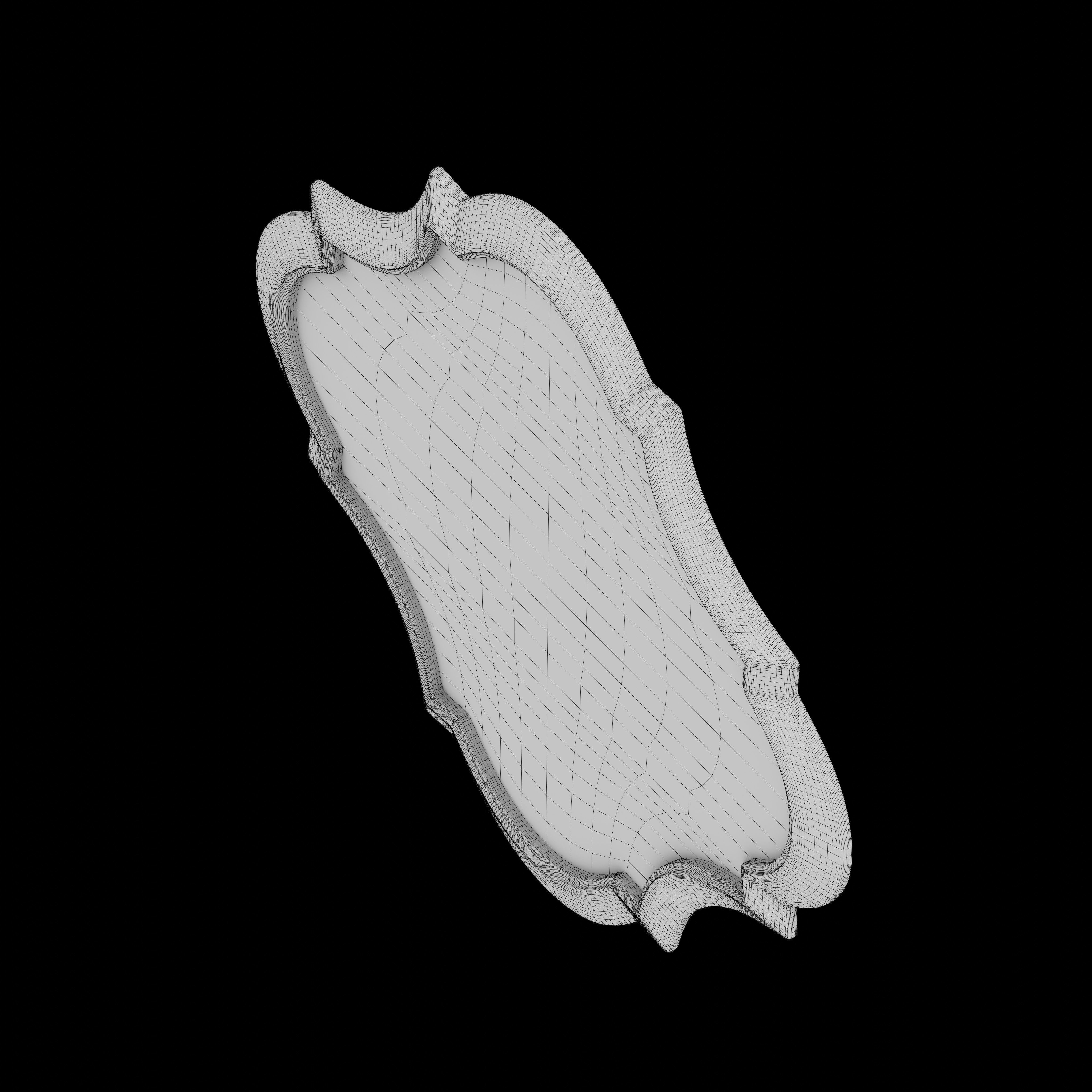 Decorative accent mirror 3D model_6