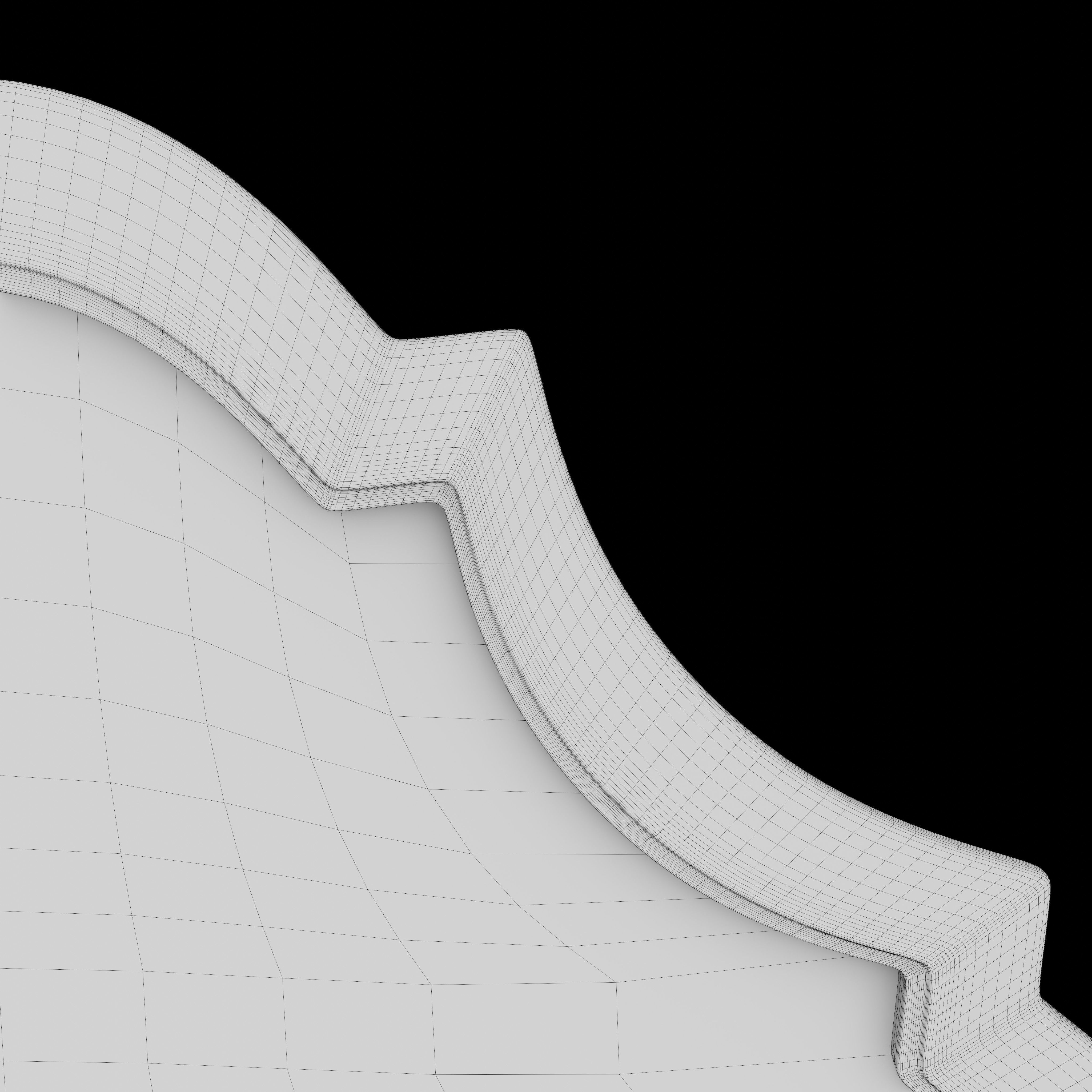 Decorative accent mirror 3D model_7