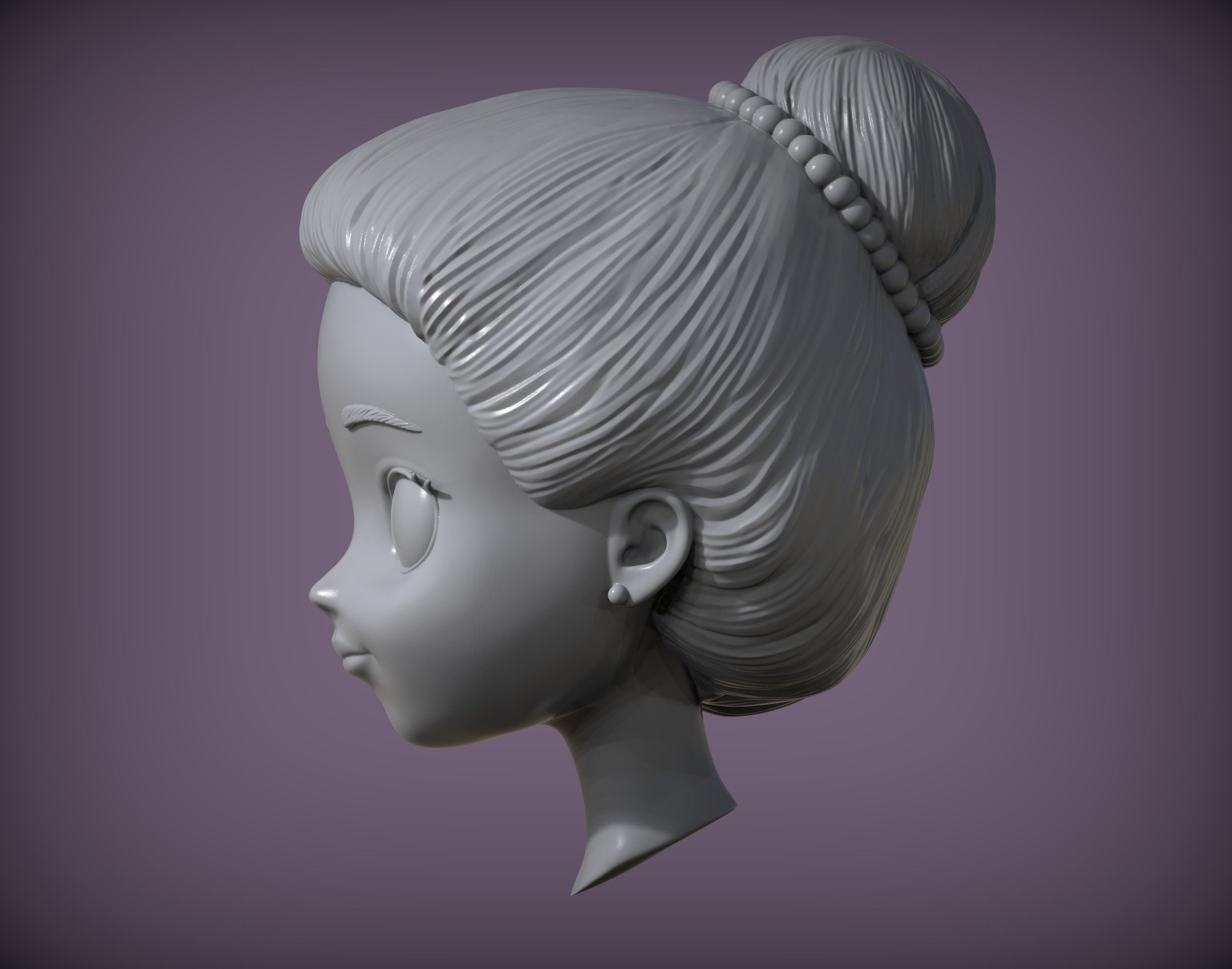 doll head 3D print model_3