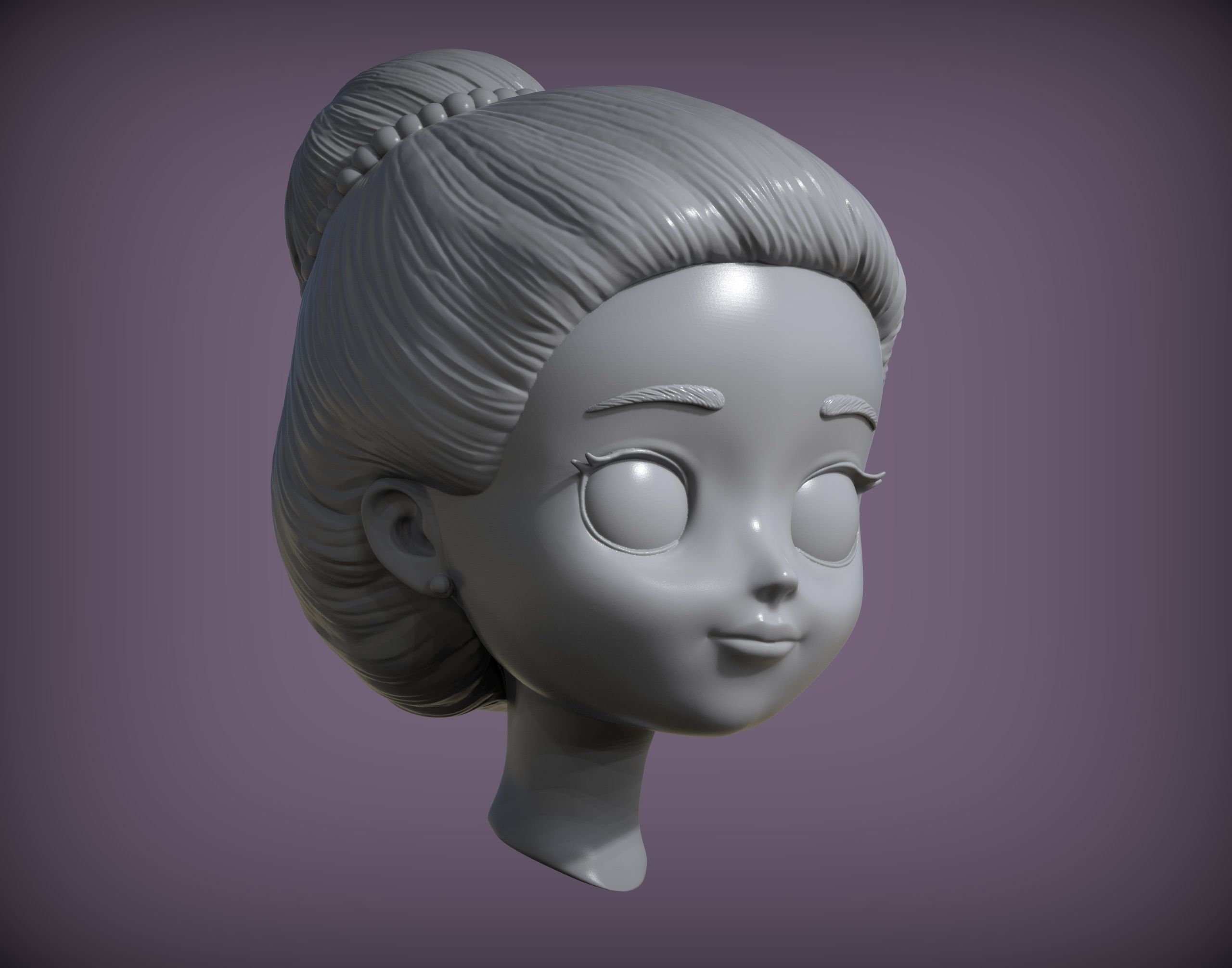 doll head 3D print model_1