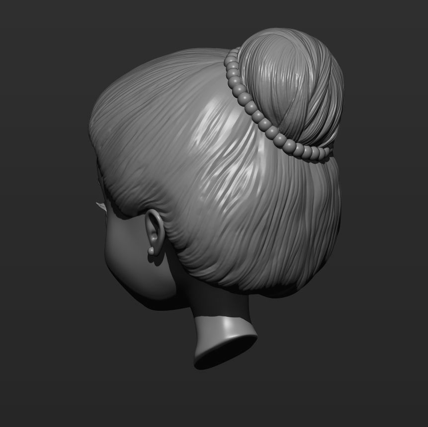 doll head 3D print model_5