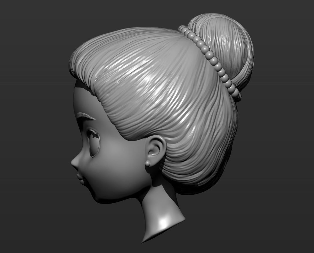 doll head 3D print model_6