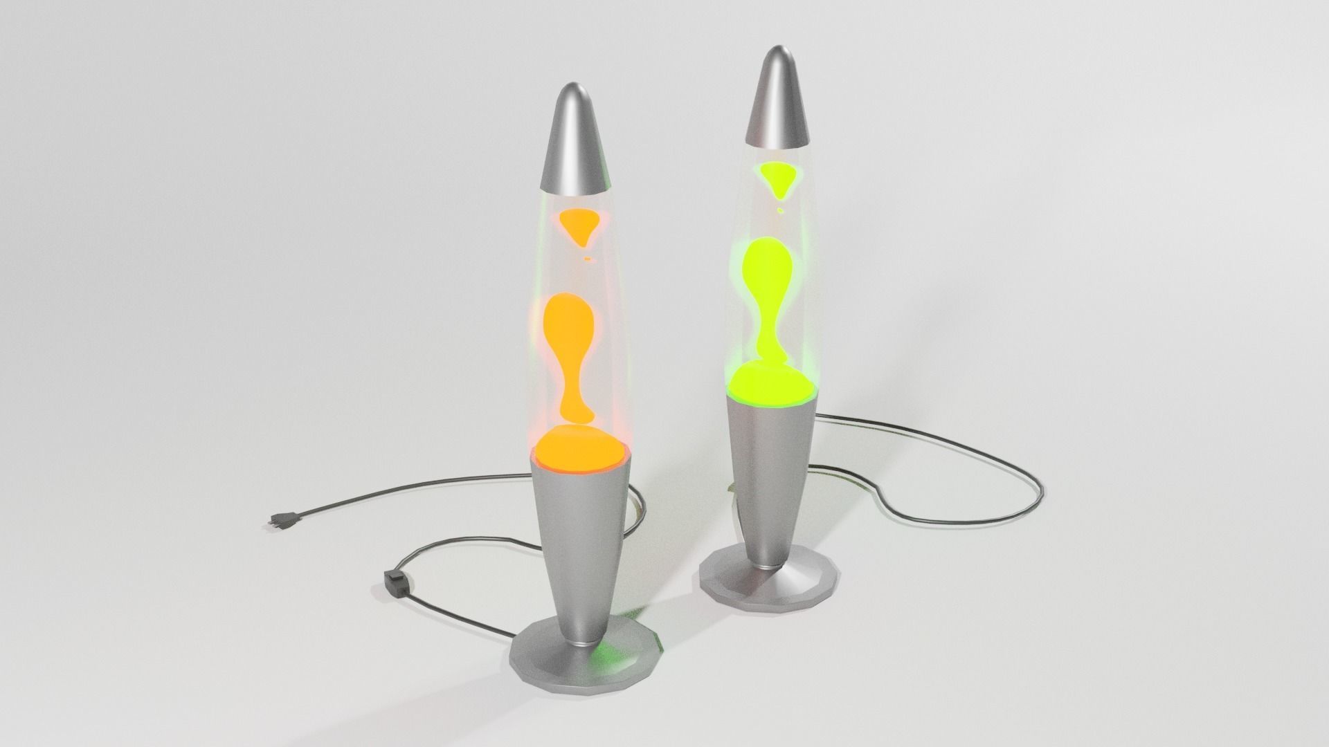 Lava lamp Low-poly 3D model_1