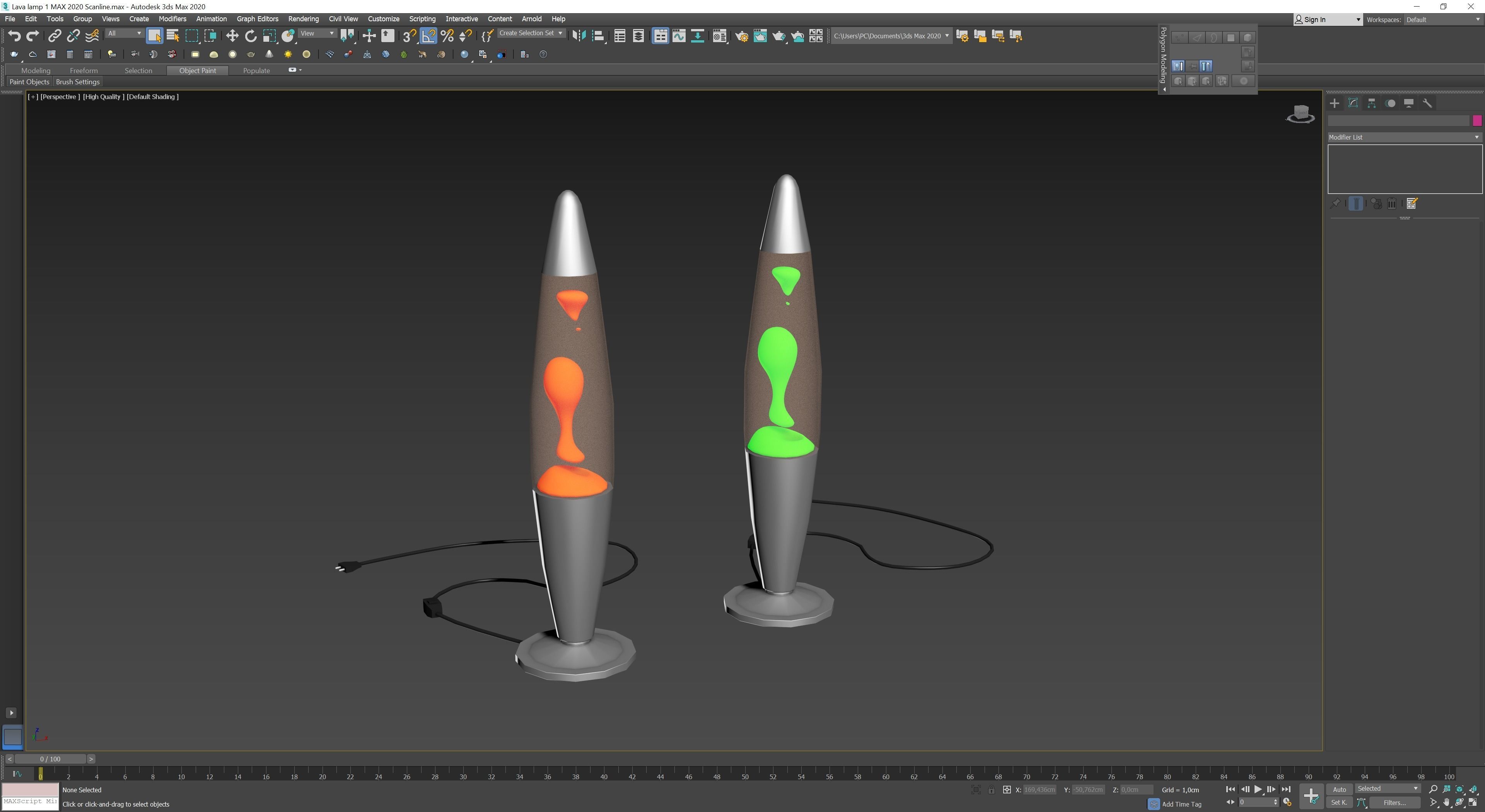 Lava lamp Low-poly 3D model_8