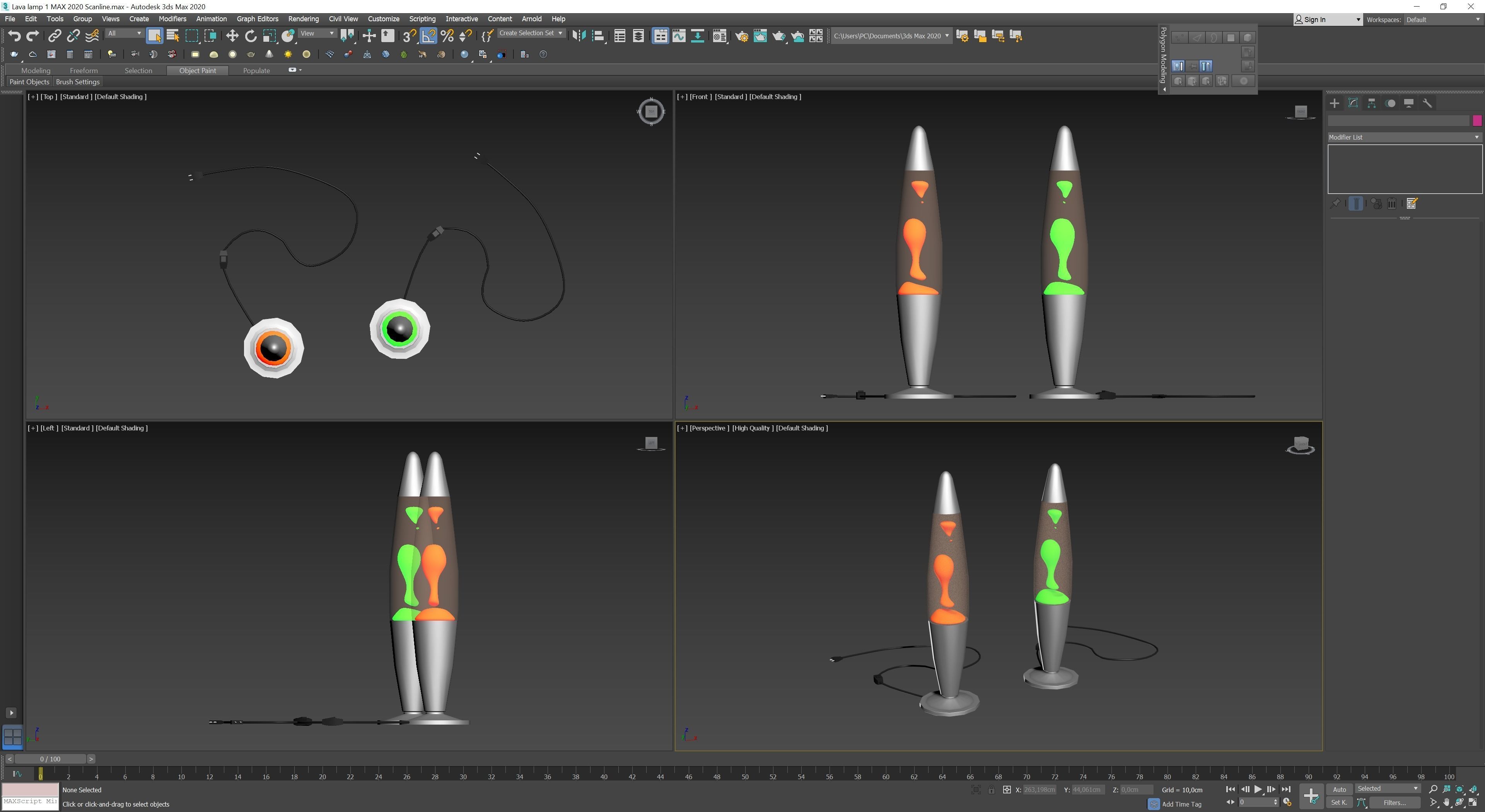 Lava lamp Low-poly 3D model_7