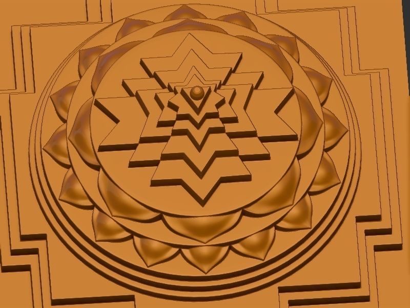 Shri yantra 3D print model_5