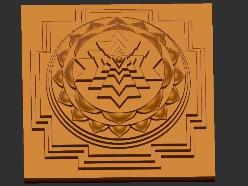 Shri yantra 3D print model_7