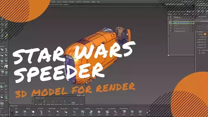 Star Wars Orange Jedi Speeder