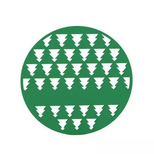 Coaster christmas tree cutouts 3D print model_0
