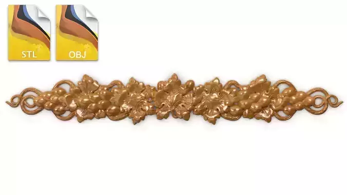 Bunch of grapes vine Decor 3D model 3D model