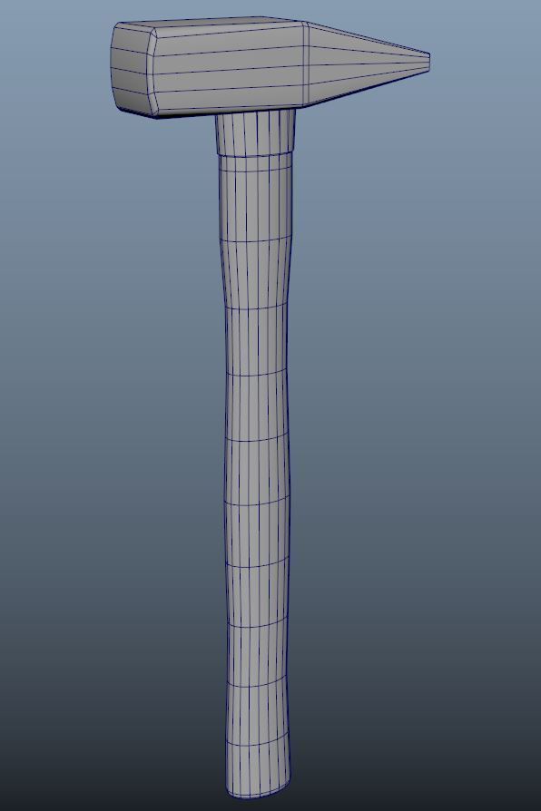Hammer Low-poly 3D model_3