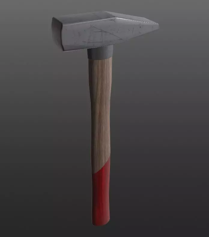 Hammer Low-poly 3D model_0