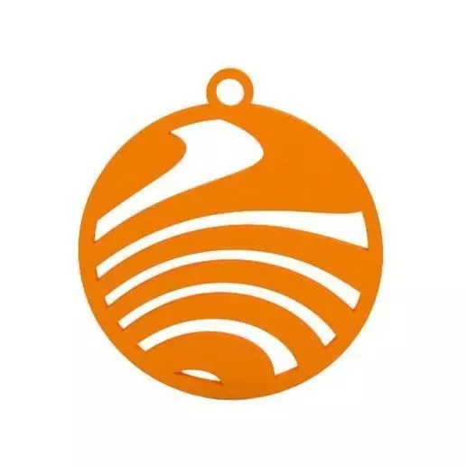 Earring christmas ornament - orange 3D print model_0