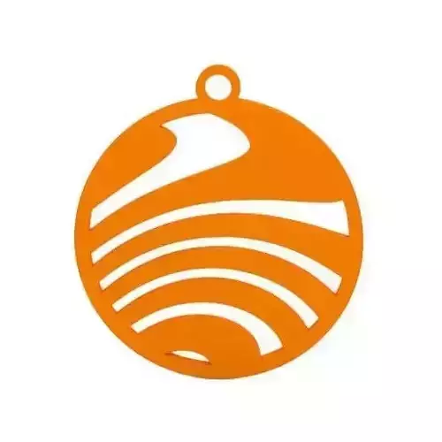 Earring christmas ornament - orange 3D print model