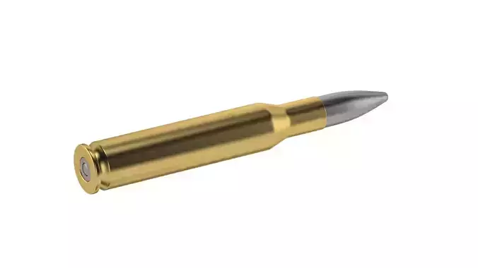 Bullet 50 BMG Low-poly 3D model