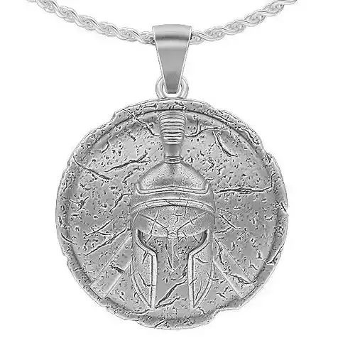 spartan pendant Silver Gold  Print Silver Gold  Print