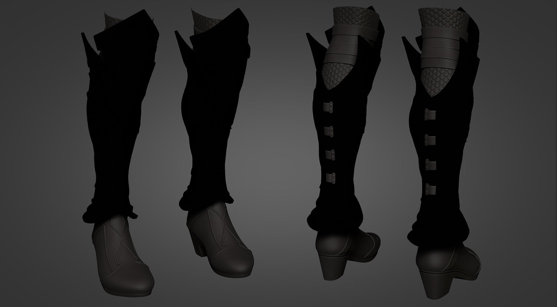 Sylvanas Windrunner - Lower Leg Armor 3D print model_7