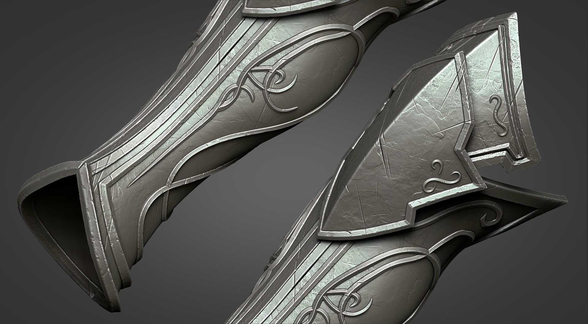 Sylvanas Windrunner - Lower Leg Armor 3D print model_2