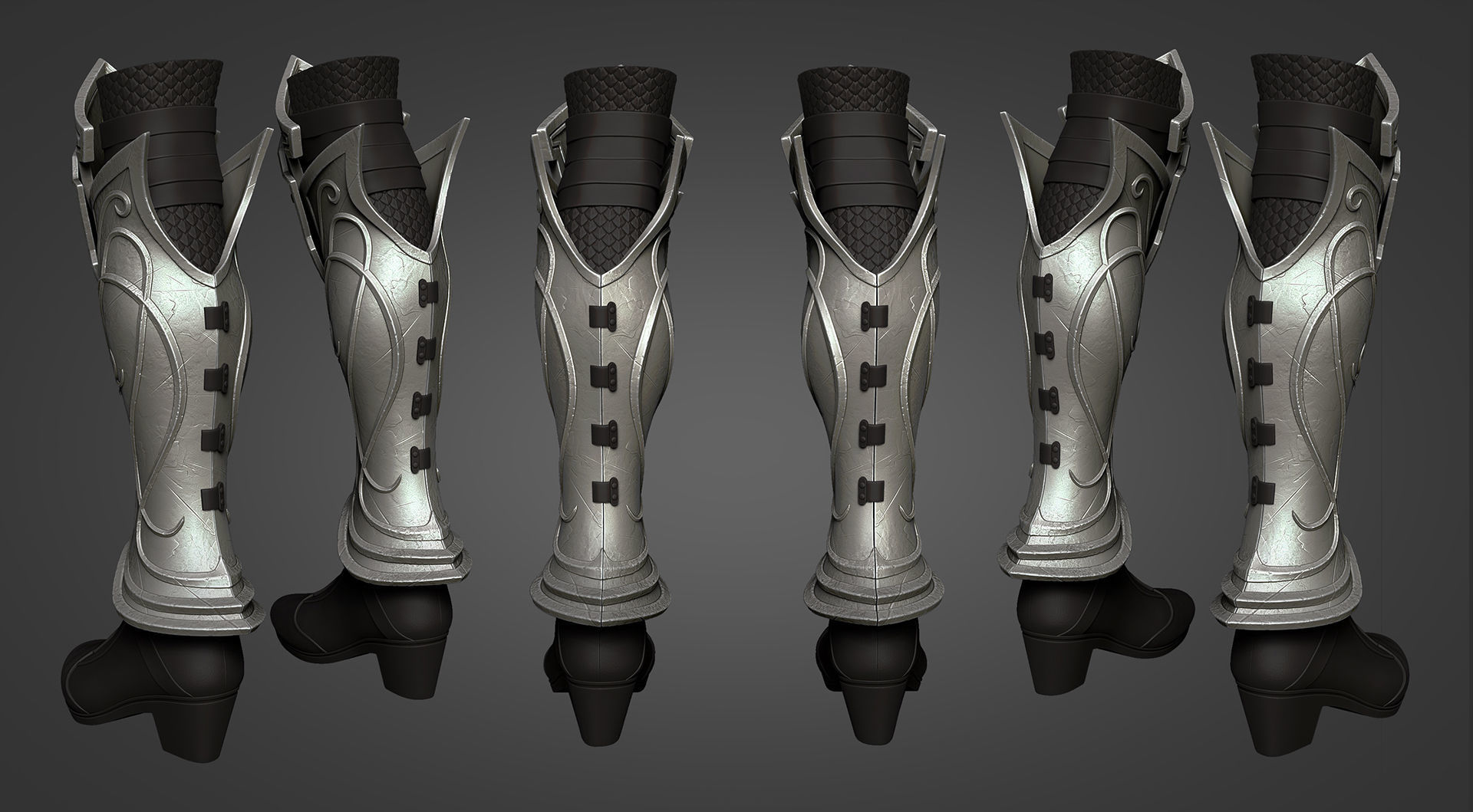 Sylvanas Windrunner - Lower Leg Armor 3D print model_4